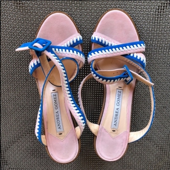 BLUE Andrea Gomez Bea suede block heels - Picture 8 of 8